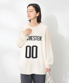 CRAFT STANDARD BOUTIQUE ロゴジャガードメッシュニットプルオーバー