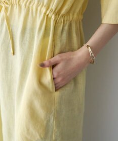 YECCA VECCA フレンチリネンドロストワンピース