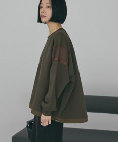 AMERICAN HOLIC 異素材ドロスト配色プルオーバー