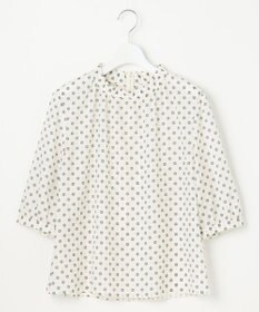 J.PRESS LADIES 【洗える】ジオメトリックプリント ブラウス