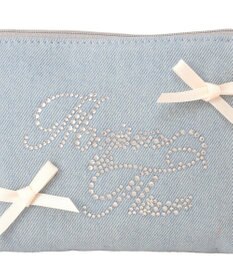 Maison de FLEUR ラインストーンデニムポーチ