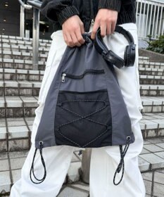 WEGO 【ユニセックス着用ITEM】コードデザインナップサック
