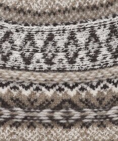 JOSEPH ABBOUD MOUNTAIN ラム×モールジャカード ニットキャップ