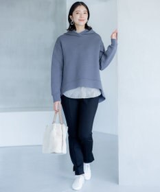 組曲 ダンボールジャージーバックフリル パーカー