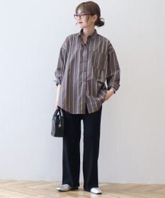 AMERICAN HOLIC ドビーストライプロングシャツ