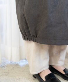 muuc 〈軽やかな尾州産リネンウール〉ショールカラーコート　ロングシーズン 秋冬春 ゆったりシルエット セットアップ可能