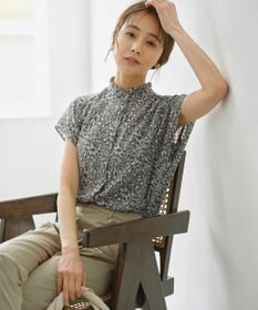 組曲 L フラワーレイヤープリント ブラウス