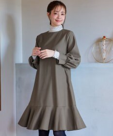 Tiaclasse L 裾フレアパフスリーブワンピース