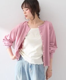 earth music&ecology ＵＶカット加工クルーネックニットカーディガン