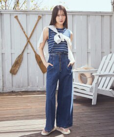 earth music&ecology フロントZIPバックレースアップデニム
