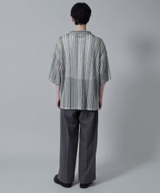 WEGO ストライプメッシュBIGシャツ（S）
