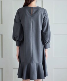 Tiaclasse L 裾フレアパフスリーブワンピース