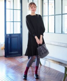 Tiaclasse L 裾フレアパフスリーブワンピース