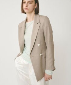 GRACE CONTINENTAL リネンライクダブルジャケット