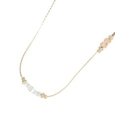 YECCA VECCA ガラスMIXロングネックレス