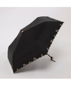 UNBILLION カシュネ cachenez /【晴雨兼用　日傘　UVカット率・遮光率100％生地使用 】PUプチフラワー刺繍ミニ折りたたみ傘