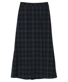 Green Parks きれいシルエットチェック裾フレアスカート
