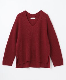 ANY ウールブレンドバルキーニット Vネック