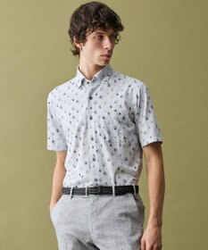 JOSEPH ABBOUD 【ジャージー素材・ストレッチ・イージーケア】コンパクトジャージープリント シャツ