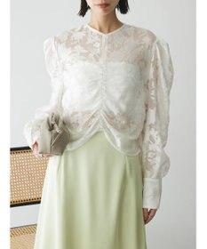 Green Parks AnriettMusee 花柄オパールシャーリングブラウス