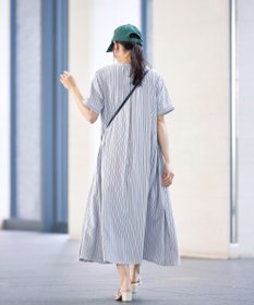 Tiaclasse 【洗える】サイドタックスキッパーシャツワンピース