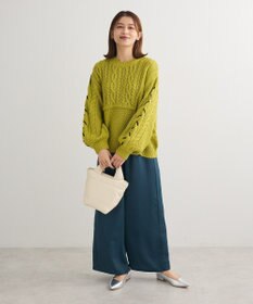 Green Parks 変形ケーブルニットプルオーバー