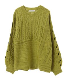 Green Parks 変形ケーブルニットプルオーバー