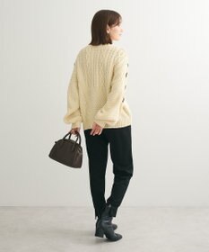 Green Parks 変形ケーブルニットプルオーバー