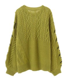 Green Parks 変形ケーブルニットプルオーバー