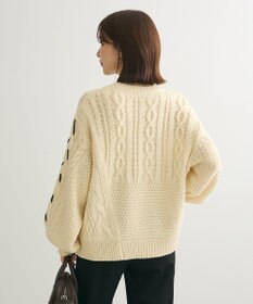 Green Parks 変形ケーブルニットプルオーバー