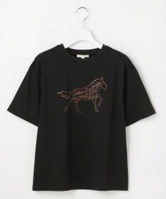 自由区 L ホースモチーフロゴ Tシャツ