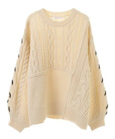 Green Parks 変形ケーブルニットプルオーバー