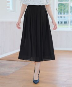 Tiaclasse L 【セットアップ対応・洗える】シアーチェックフレアスカート