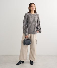 Green Parks 変形ケーブルニットプルオーバー