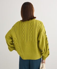 Green Parks 変形ケーブルニットプルオーバー