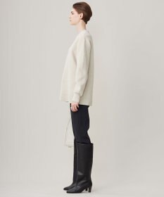 ICB L 【洗える】コットンシェニール コクーンスリーブニット