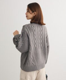 Green Parks 変形ケーブルニットプルオーバー