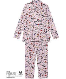 WACOAL PEANUTS パジャマ 長袖 長ズボン 綿100%(本体) スヌーピー レディース FDX562 /ワコール