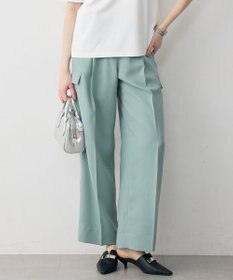 ICB FluidBackSatin ワイドストレートカーゴパンツ ダークセージ