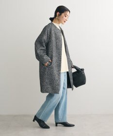 Green Parks ヘリンボーンノーカラーコート