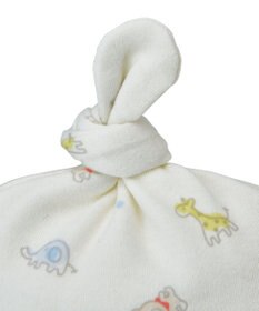 MIKI HOUSE HOT BISCUITS 【36-40cm】 総柄 新生児用 フード