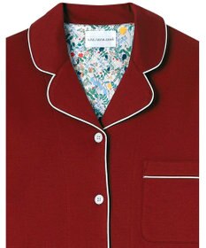 une nana cool 【綿100%】60/1 シルケットスムース 長袖開襟 MADE WITH LIBERTY FABRIC