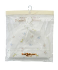 MIKI HOUSE HOT BISCUITS 【36-40cm】 総柄 新生児用 フード
