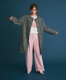 Green Parks ヘリンボーンノーカラーコート