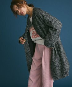 Green Parks ヘリンボーンノーカラーコート