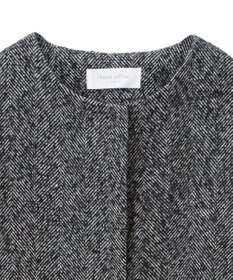 Green Parks ヘリンボーンノーカラーコート