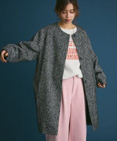 Green Parks ヘリンボーンノーカラーコート