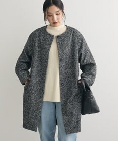 Green Parks ヘリンボーンノーカラーコート