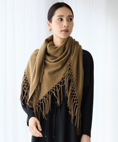 自由区 【SHIHOさん着用】ファインウールカシミヤフリンジ ストール