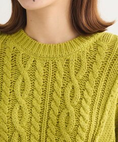 Green Parks 変形ケーブルニットプルオーバー